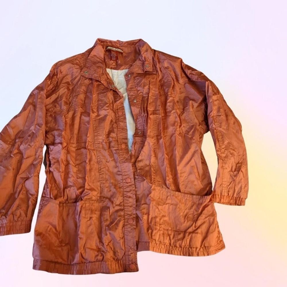 Unisex vintage XL salmon windbreaker